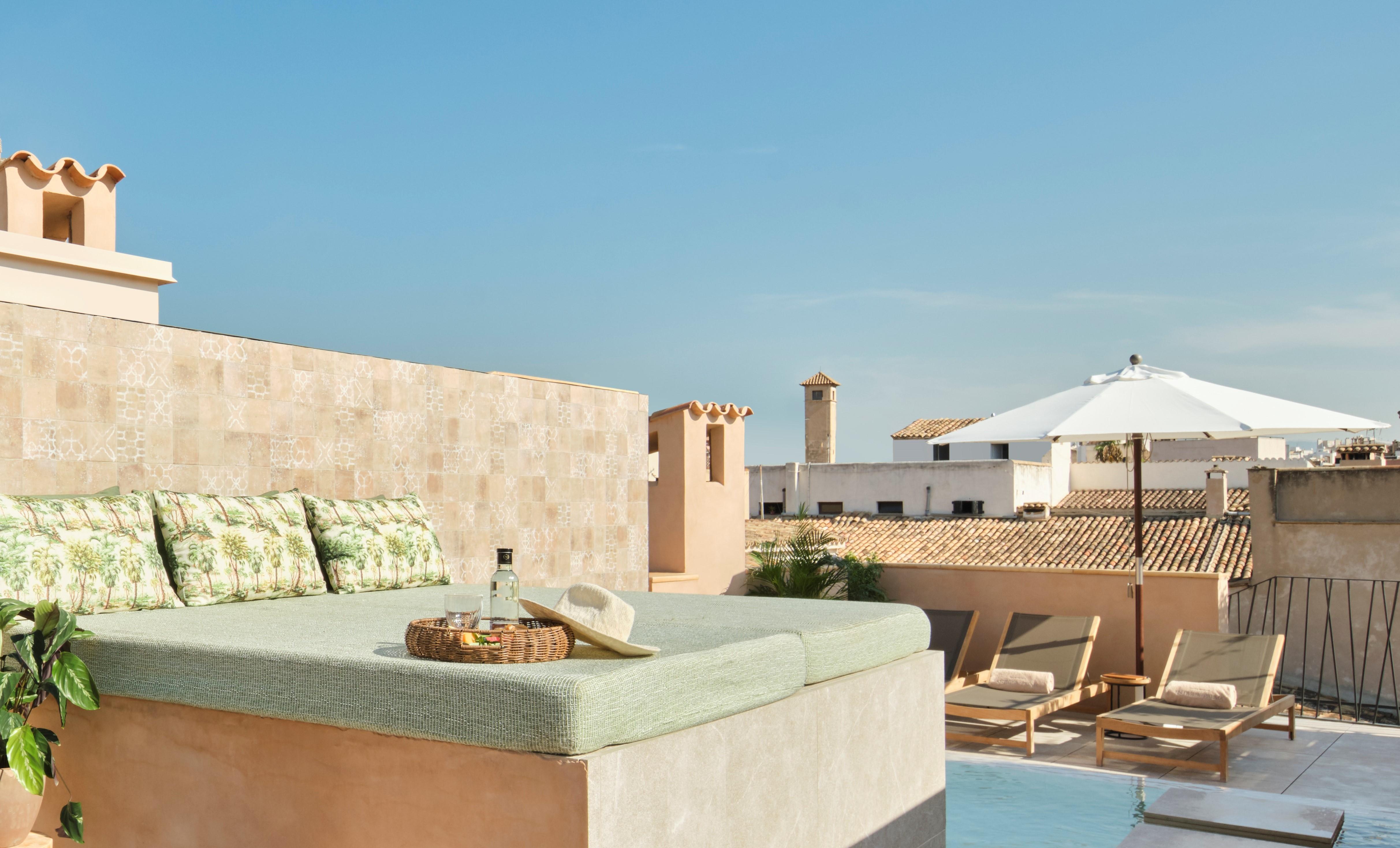 Hotel Antigua Palma - Casa Noble 외부 사진 Rooftop terrace at the Hotel Villa Bonita